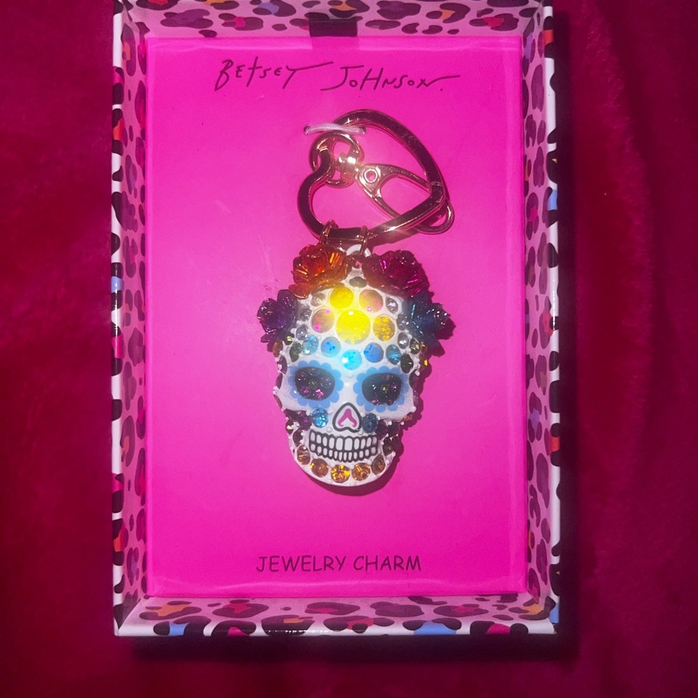 Betsey Johnson Multicolor Skull Charm